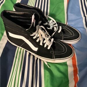 Vans Black and White High-Top Sneakers